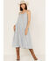 Cleo + Wolf Women's Tiered Relaxed Fit Midi Dress , Steel Blue, hi-res