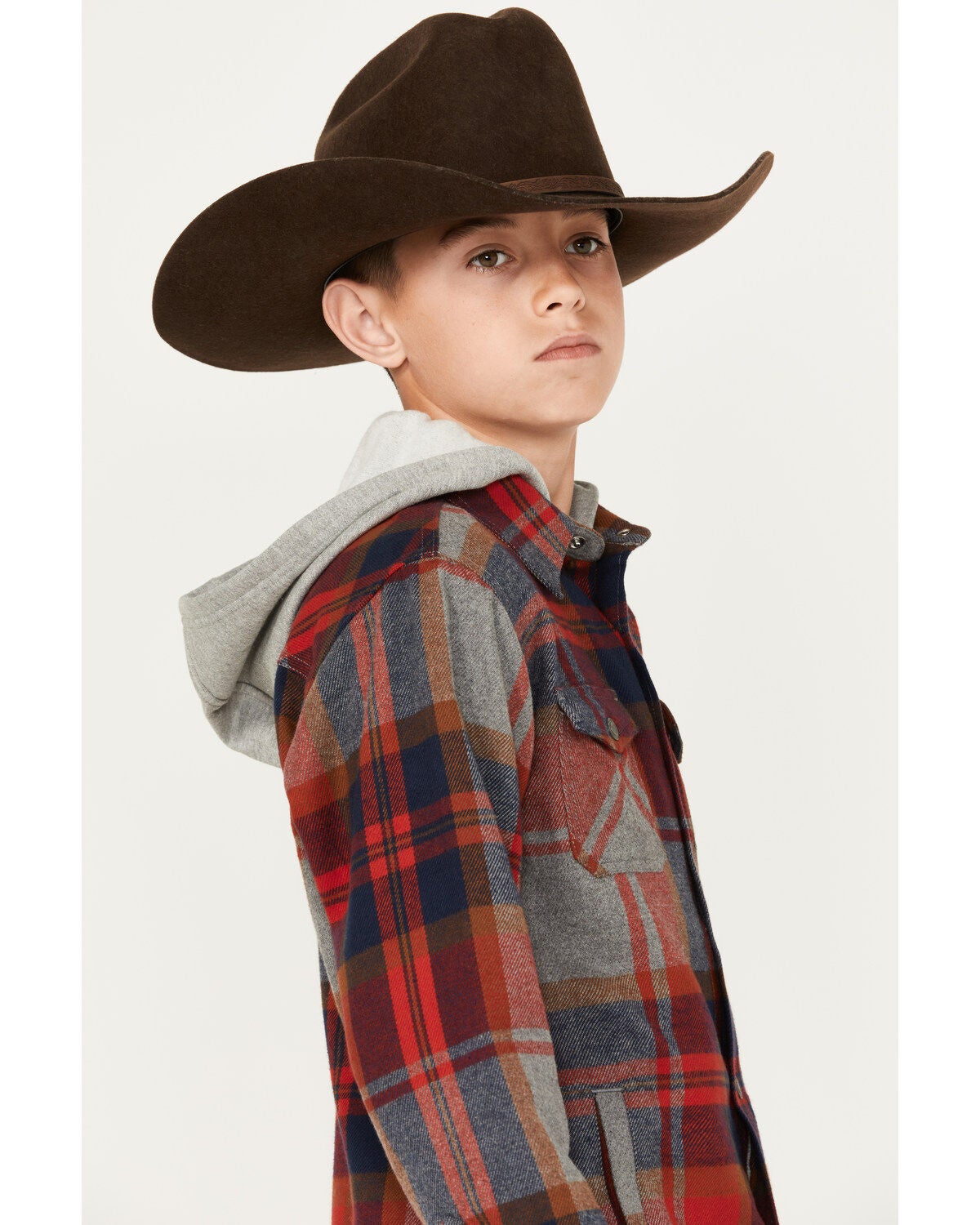 Image #2 - Ariat Boys' Hoffman Hooded Shirt Jacket, , hi-res