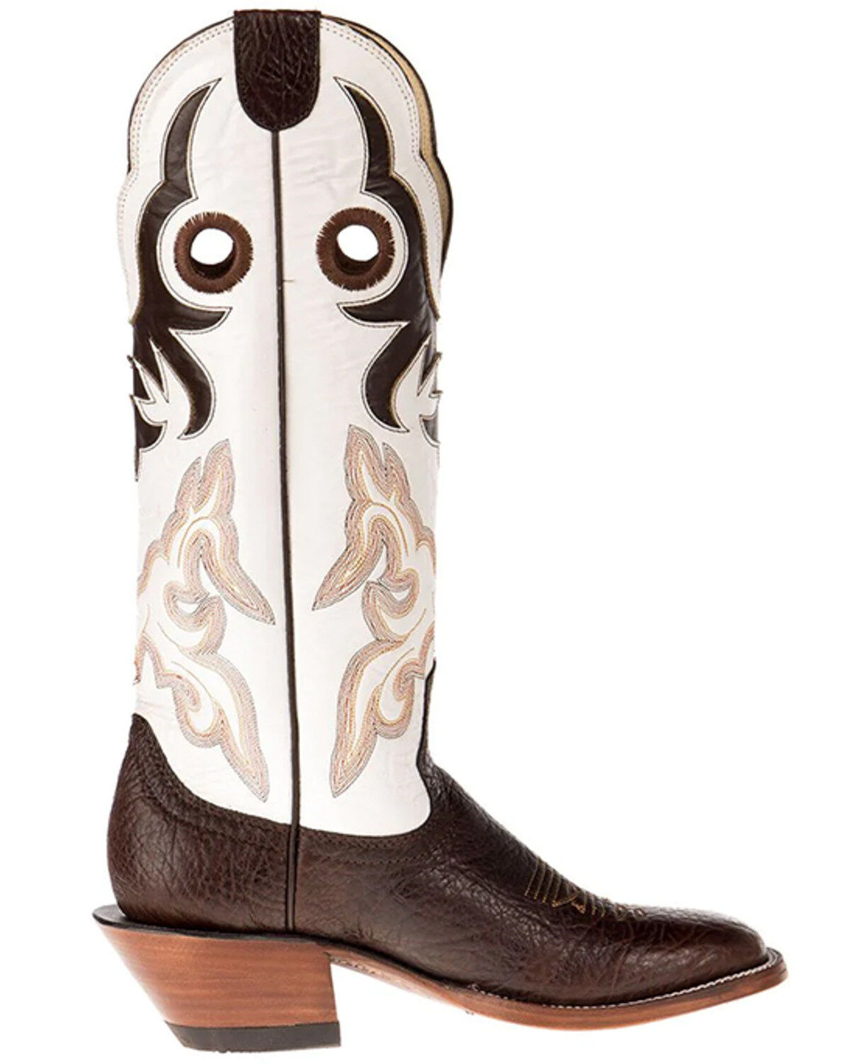 Image #2 - Hondo Boots Men's Spanish Shoulder Western Boots - Broad Square Toe, Chocolate, hi-res