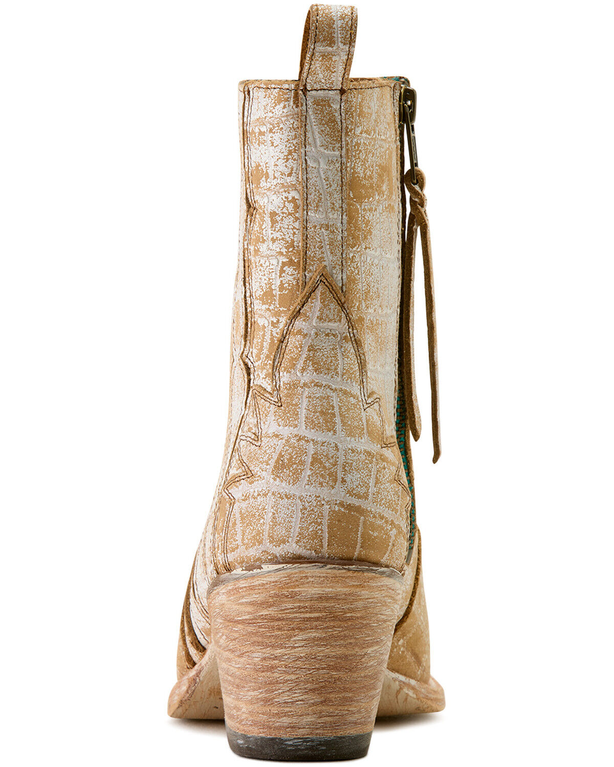 Image #5 - Ariat Women's Jade Crocodile Print Western Booties - Snip Toe, Tan, hi-res