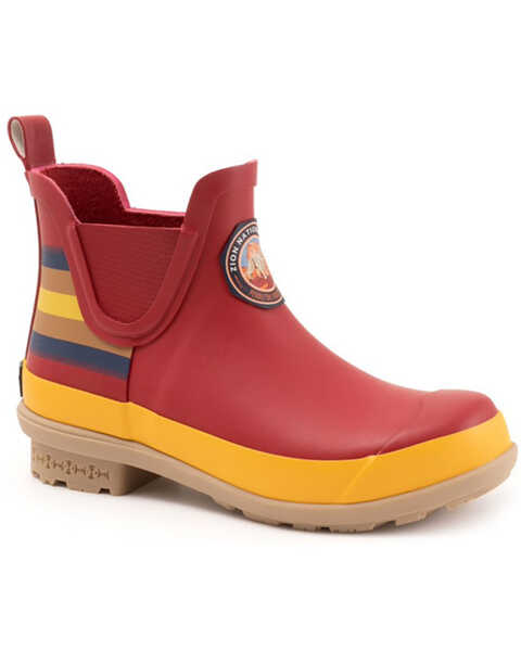 Pendleton Women's Zion National Park Chelsea Rain Boots - Round Toe, Red, hi-res