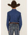 Image #4 - Cinch Boys' Geo Print Long Sleeve Button-Down Western Shirt, Royal Blue, hi-res