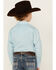Image #4 - Rock & Roll Denim Boys' Dizzy Geo Print Long Sleeve Pearl Snap Western Shirt, Turquoise, hi-res