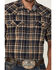 Image #3 - Cody James Men's Rustic Rodeo Plaid Print Short Sleeve Snap Western Shirt - Big, Navy, hi-res
