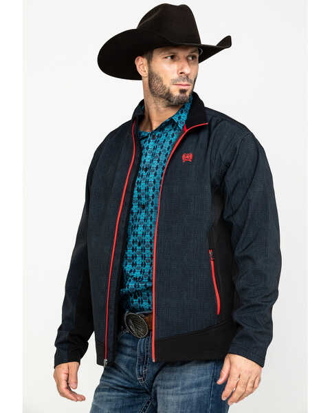 Image #3 - Cinch Men's Dark Gray Zip-Front Bonded Softshell Jacket , , hi-res