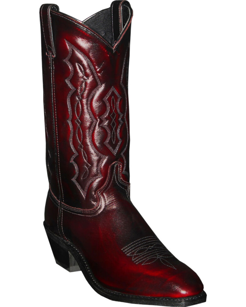 Abilene Black Cherry Dress Cowboy Boots - Square Toe , Black Cherry, hi-res