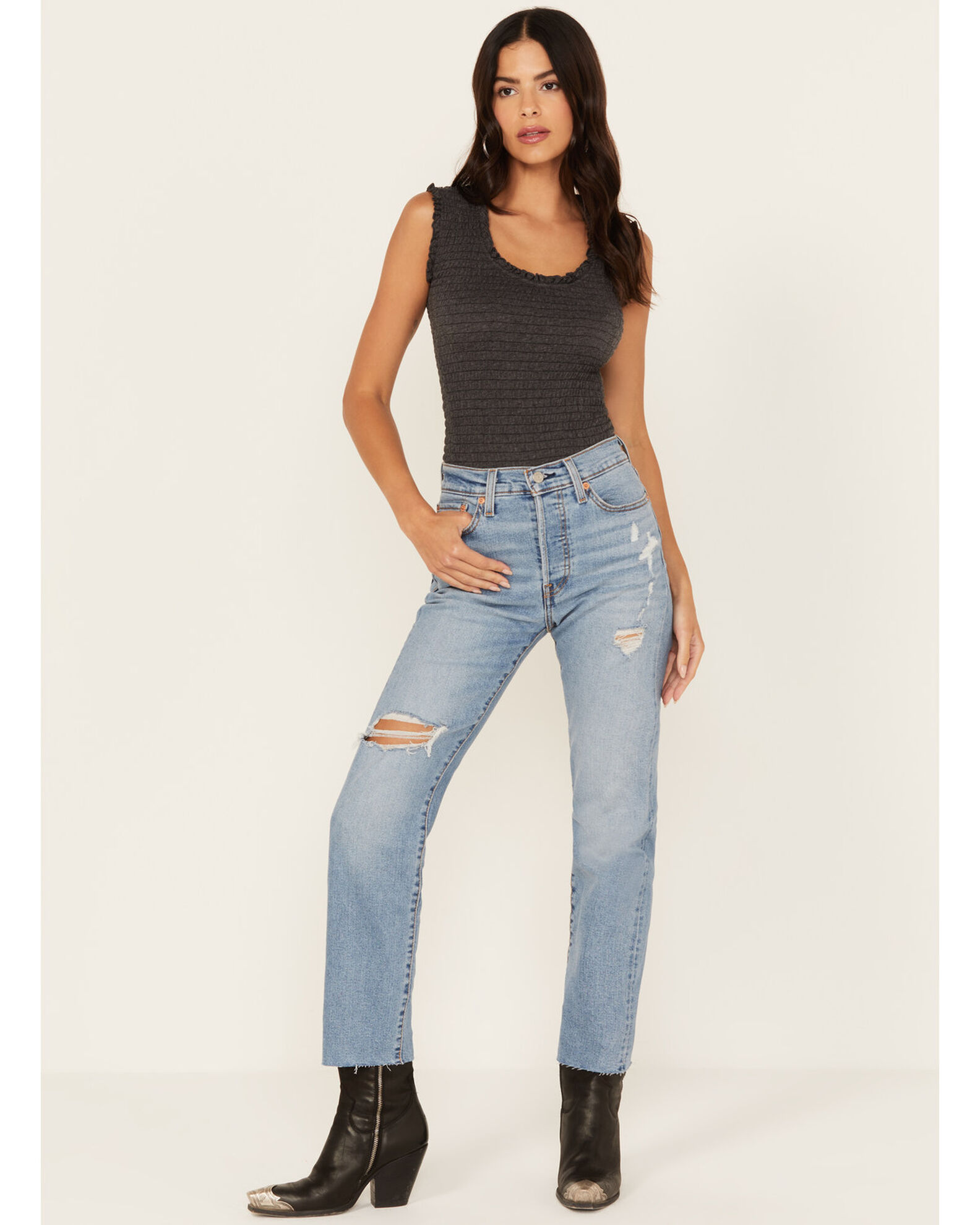 Levi's® Wedgie Destructed Straight Jeans