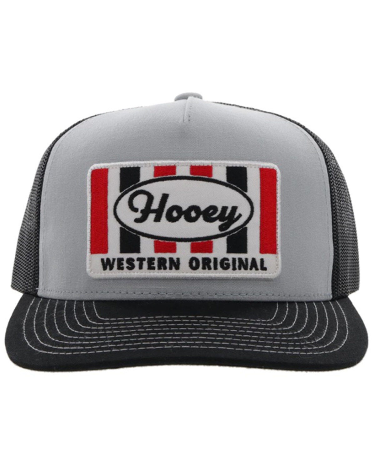Image #3 - Hooey Men's Sudan Logo Patch Trucker Cap, Grey, hi-res