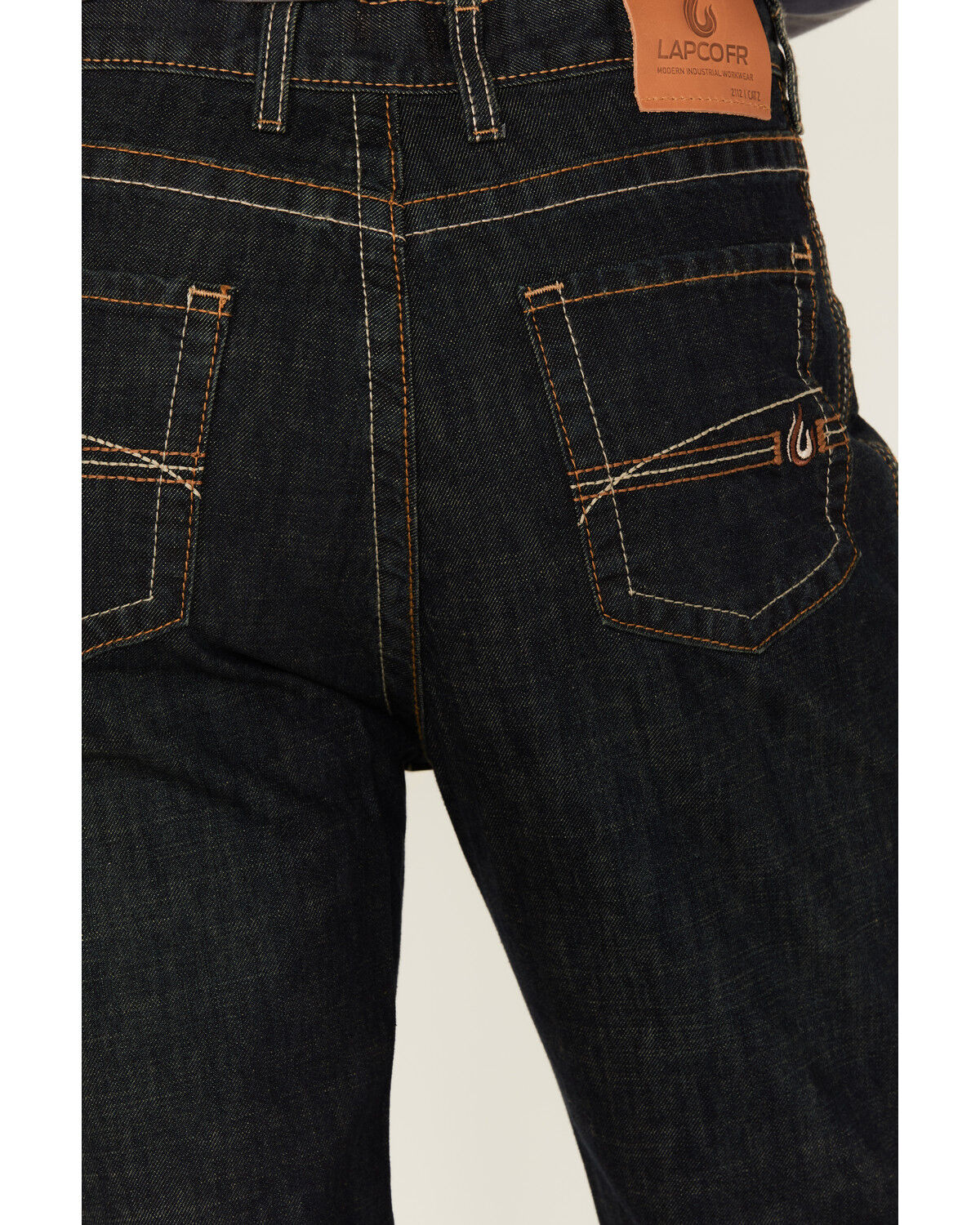 Image #4 - LAPCO Men's FR Low Rise Modern Denim Jeans, Dark Blue, hi-res