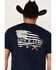 Image #4 - Cowboy Hardware Men's Lock & Load Short Sleeve Graphic T-Shirt, Navy, hi-res