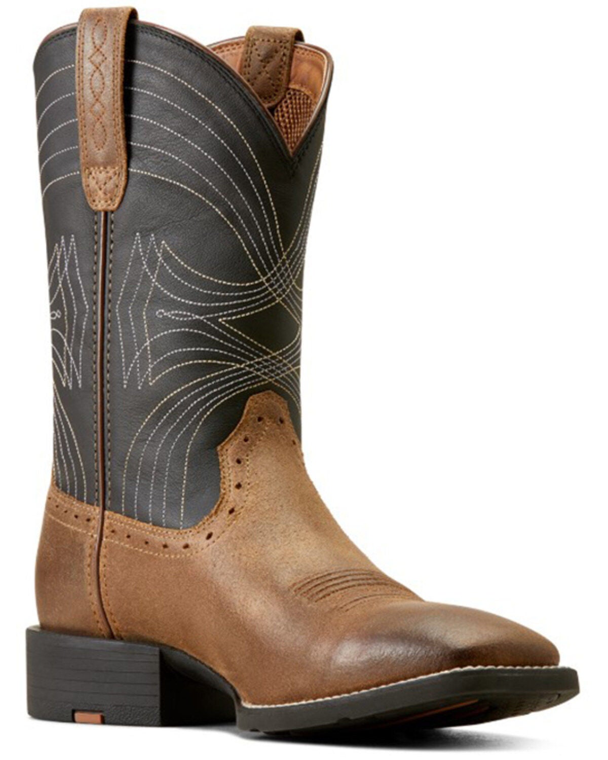 Ariat Men's Sport Performance Western Boots - Broad Square Toe, Brown, hi-res
