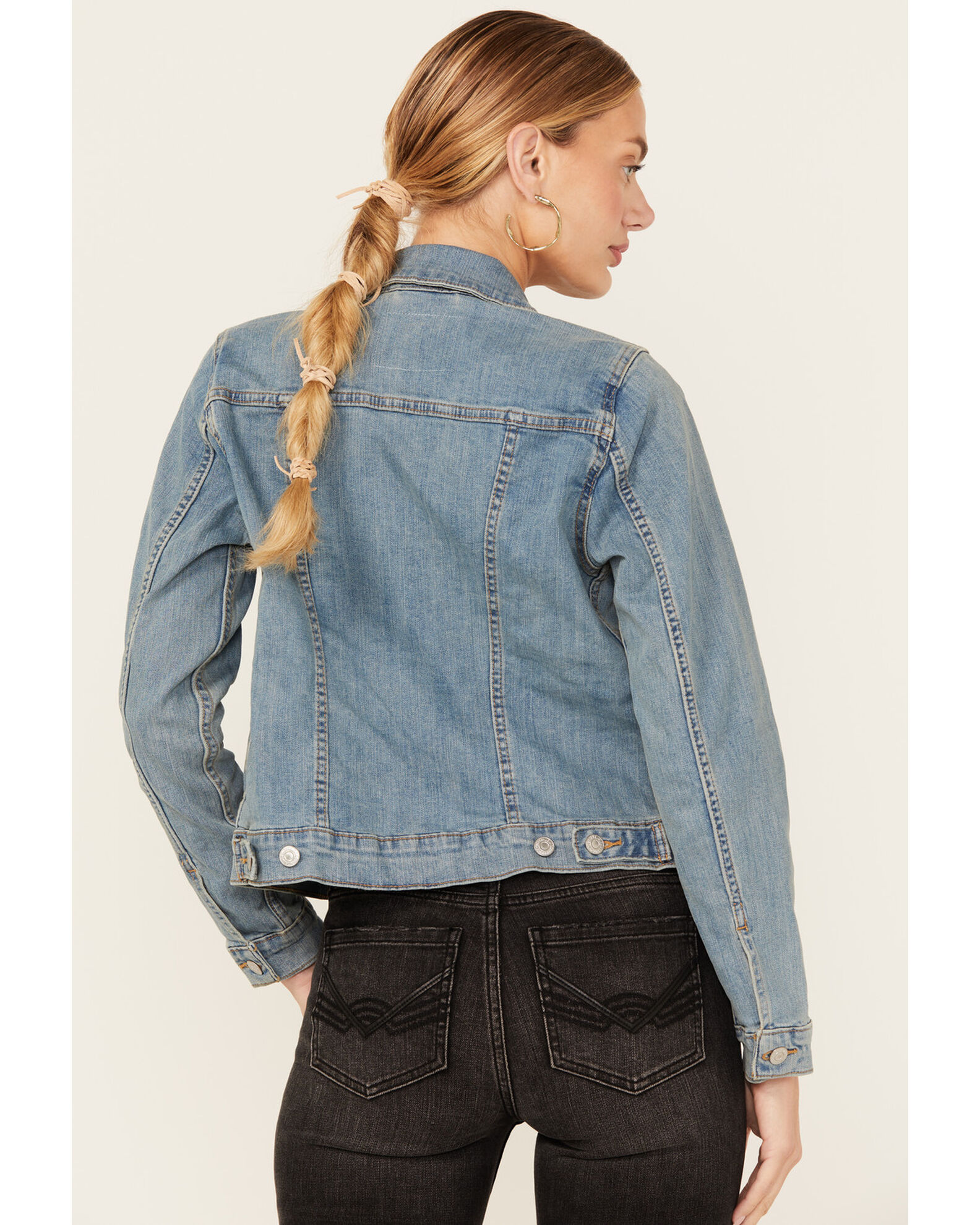 Image #4 - Levi's Women's Stone Wash Denim Original Trucker Jacket, Blue, hi-res