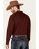 Image #4 - Gibson Men's Basic Solid Long Sleeve Pearl Snap Western Shirt , Burgundy, hi-res