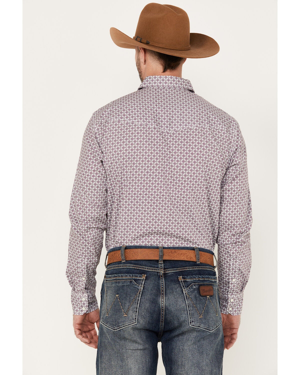 Image #4 - Wrangler 20X Men's Medallion Long Sleeve Snap Western Shirt, , hi-res