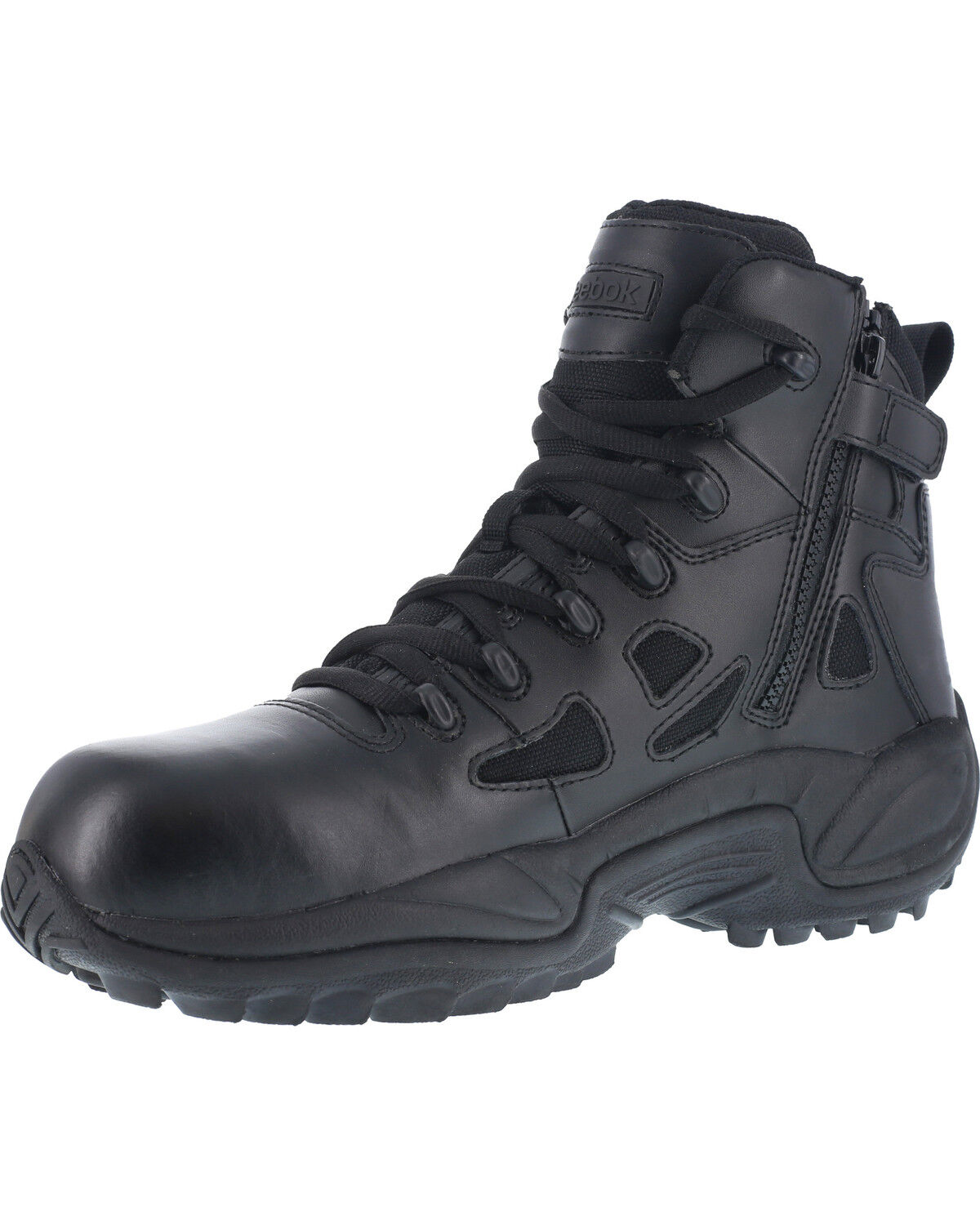 Lace-Up Side Zip Work Boots - Composite 
