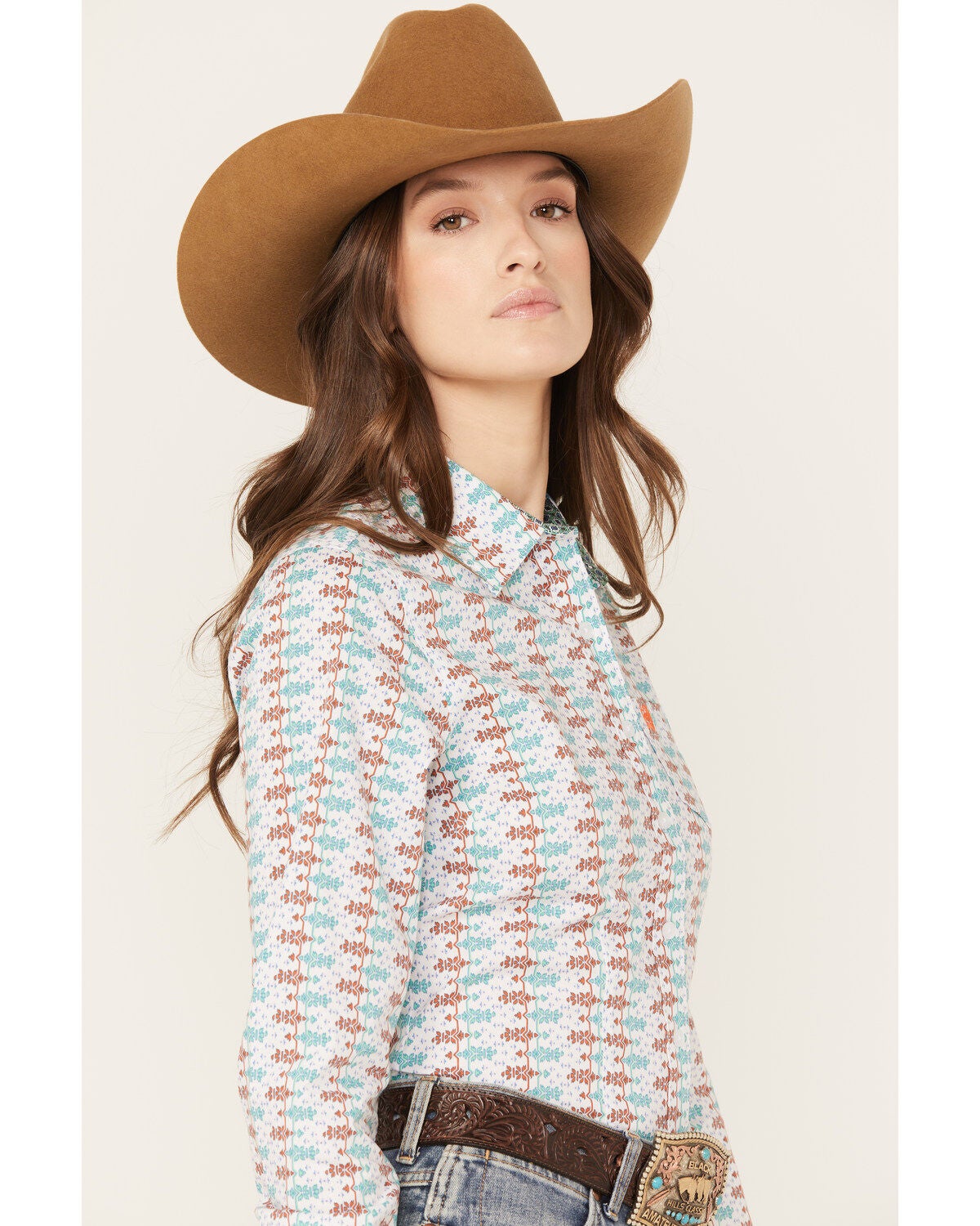 Image #2 - Cinch Women's Southwestern Print Long Sleeve Button Down Western Shirt, , hi-res