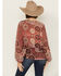 Image #4 - Shyanne Women's Printed Chiffon Long Sleeve Peasant Top, Rust Copper, hi-res