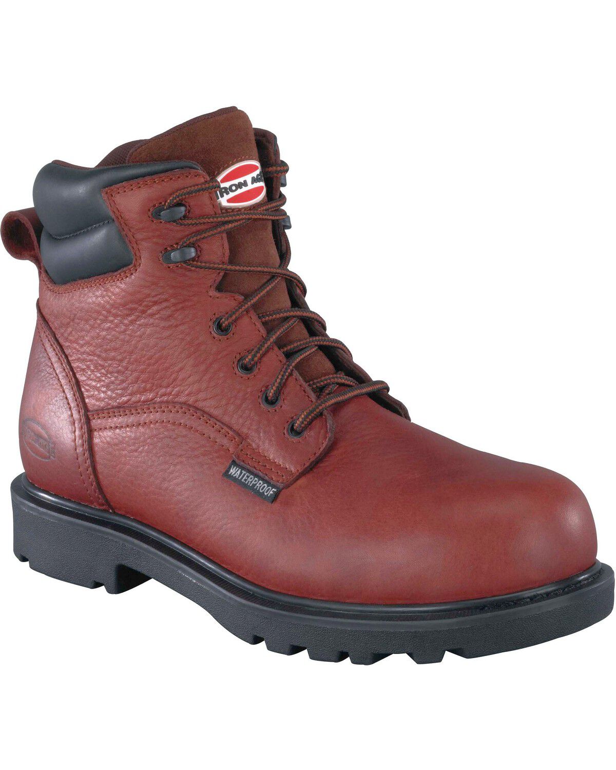 Image #1 - Iron Age Men's Hauler Waterproof Work Boots - Composite Toe, Brown, hi-res
