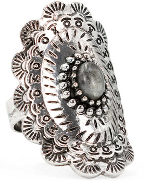 Cowgirl Confetti Women's Night Shadow Ring, Silver, hi-res
