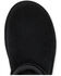UGG Women's Classic Mini Side Logo Lined Short Suede Boots - Round Toe, Black, hi-res