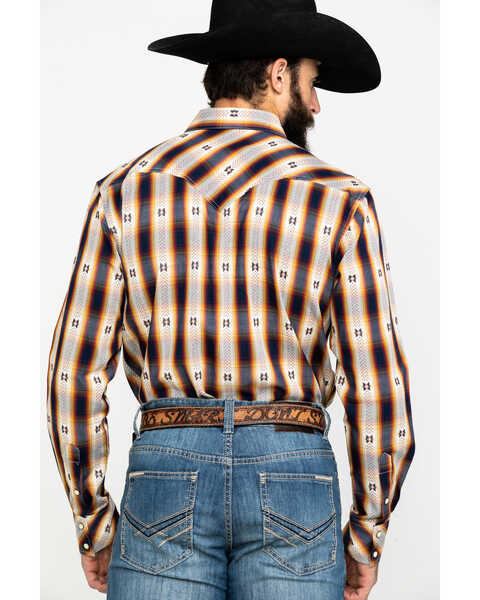 Image #2 - Rock & Roll Denim Men's Southwestern Jacquard Plaid Long Sleeve Western Shirt , , hi-res