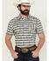 Image #1 - RANK 45® Men's Resurrection Southwestern Print Short Sleeve Button-Down Performance Stretch Western Shirt, Ivory, hi-res