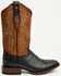 Image #2 - Tanner Mark Men's Caiman Print Western Boots - Round Toe, Black, hi-res