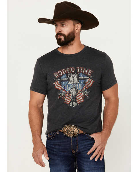 Panhandle Men's Dale Brisby Rodeo Time Short Sleeve T-Shirt, Charcoal, hi-res
