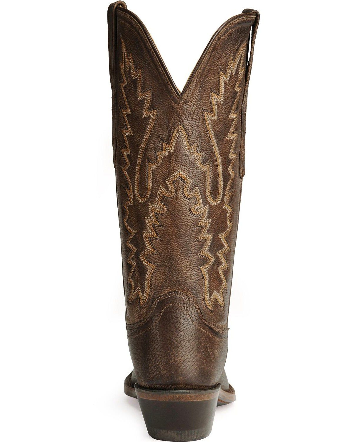Image #7 - Old West Women's Distressed Leather Western Boots  - Snip Toe, , hi-res