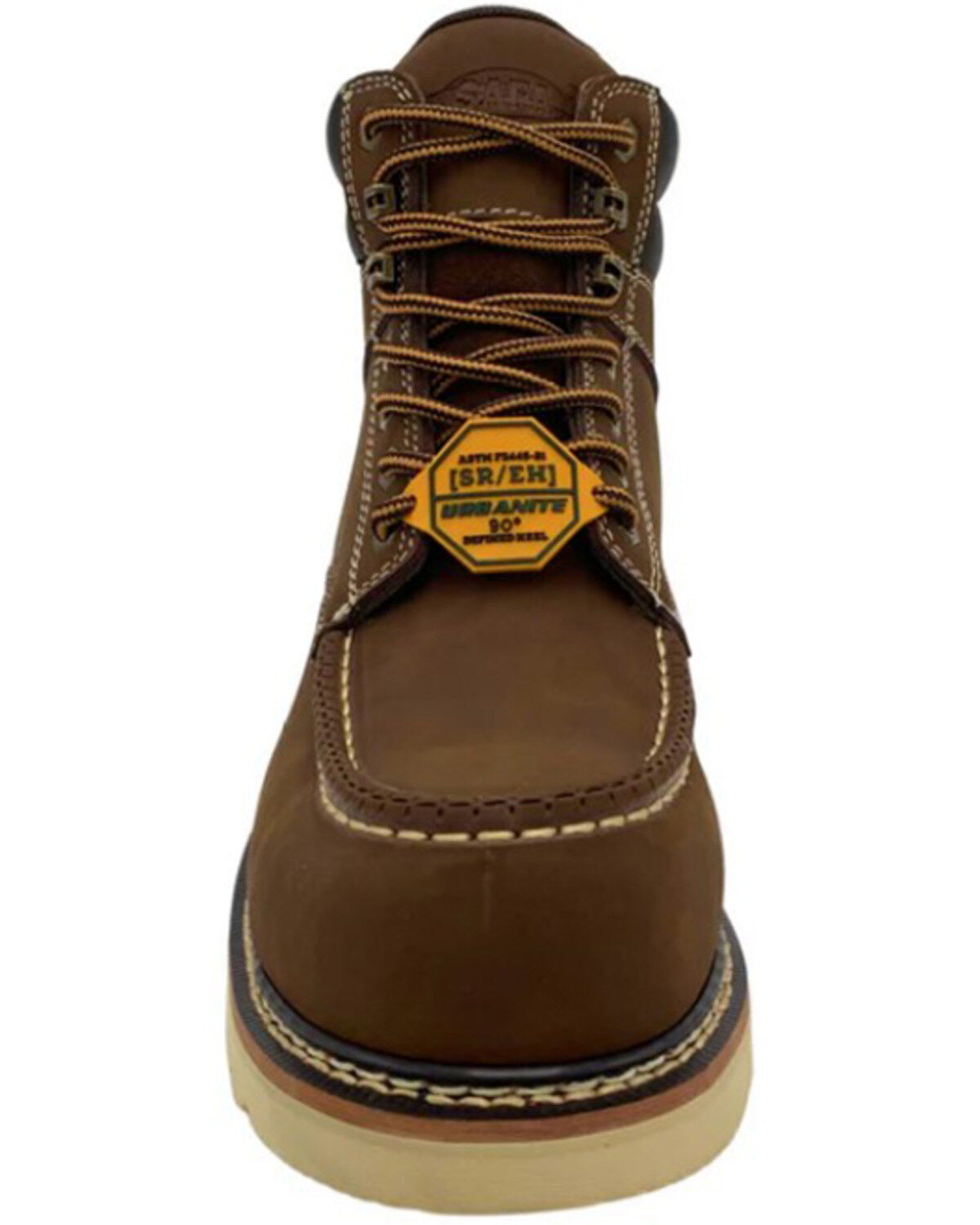 Image #3 - AdTec Men's 6" Moc Work Boots - Composite Toe, Brown, hi-res
