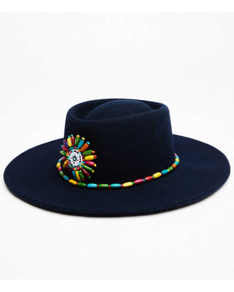 Shyanne Women's Harmony Felt Western Fashion Hat , Burgundy, hi-res