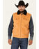 Image #1 - Cinch Men's Gold Sherpa-Lined Corduroy Zip-Front Vest, , hi-res