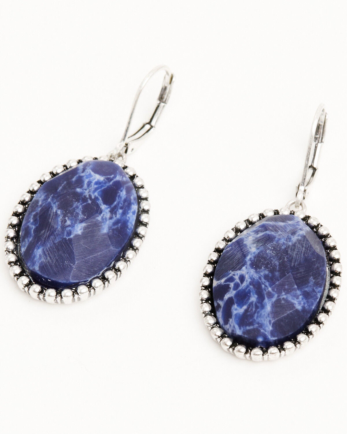 Image #2 - Lainey Wilson Women's Stone Drop Earrings, Silver, hi-res
