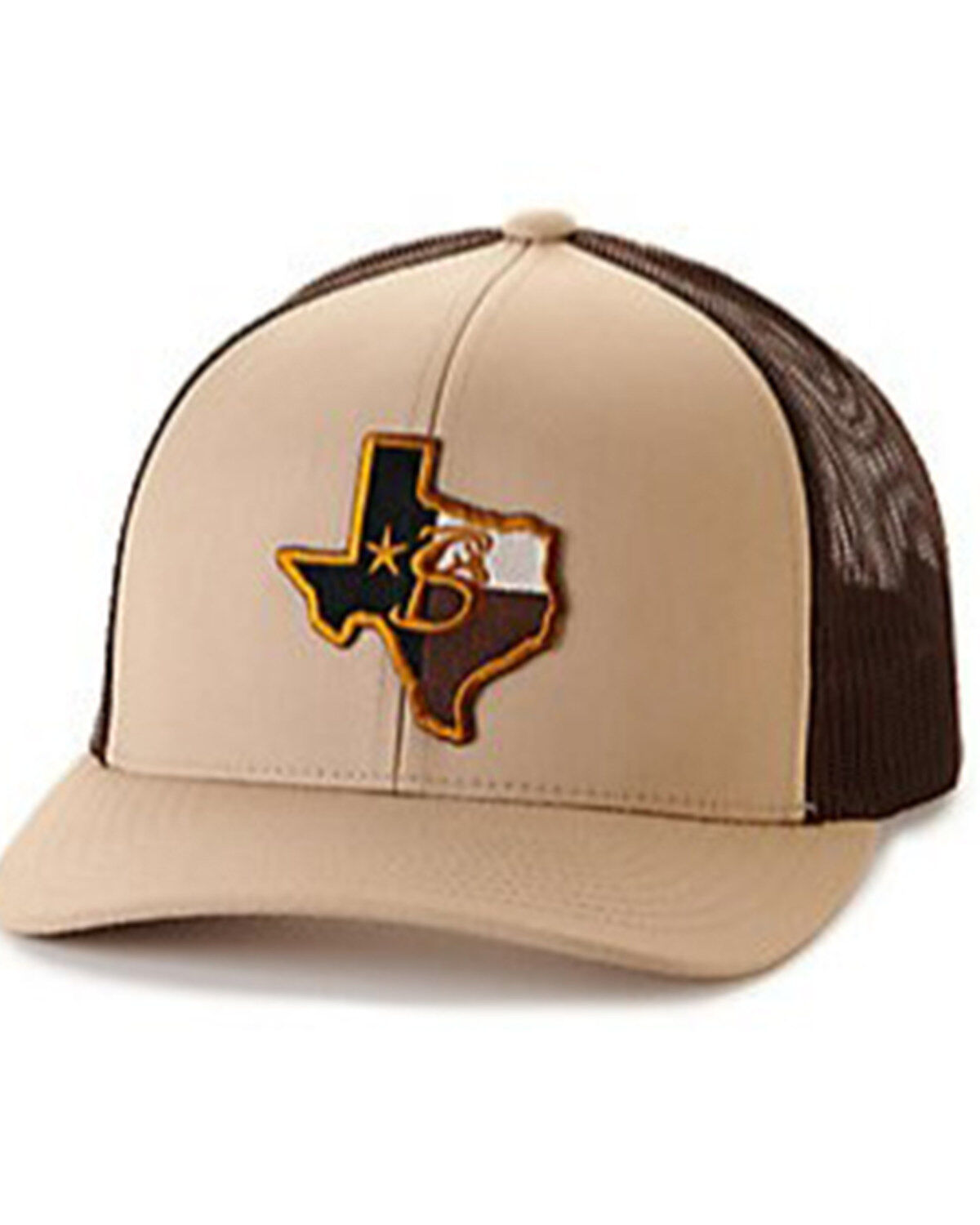 Image #1 - Stackin Bills Men's Texas Patch Mesh Back Trucker Cap, Tan, hi-res