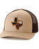Stackin Bills Men's Texas Patch Mesh Back Trucker Cap, Tan, hi-res