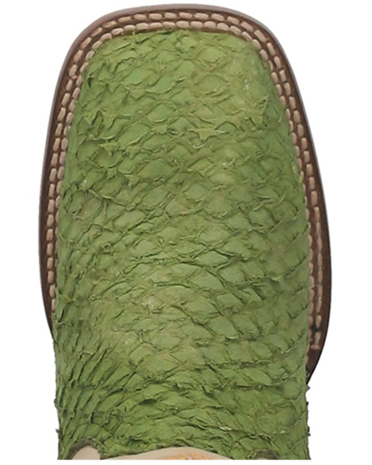 Image #6 - Dan Post Women's Exotic Seabass Western Boots - Broad Square Toe, Green, hi-res