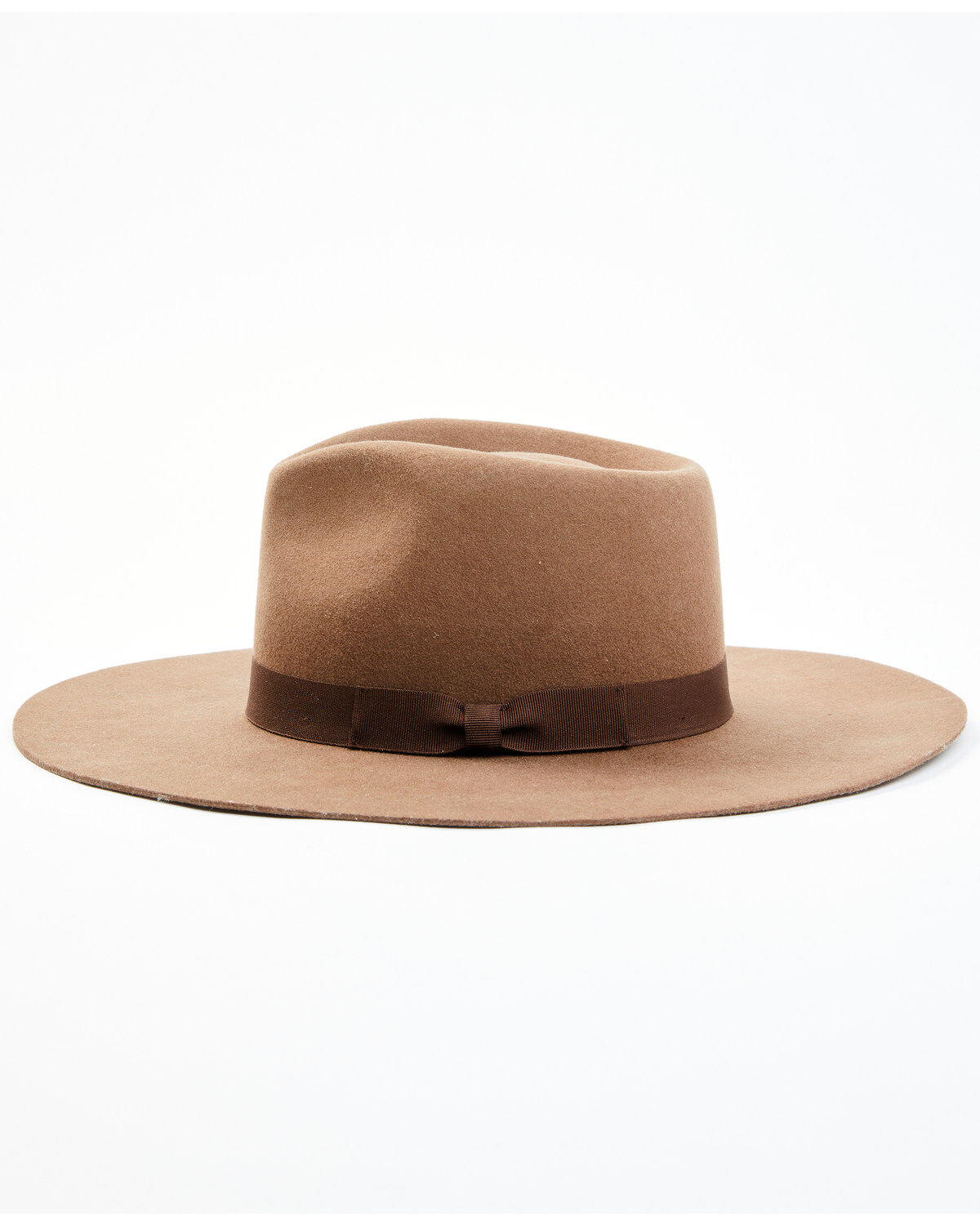 Image #2 - Shyanne Women's Brown Grosgrain Bow Stiff Brim Wool Felt Western Hat , Brown, hi-res
