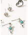 Image #6 - Shyanne Women's Cowgirl Charm Earring Set - 5 Piece, Silver, hi-res