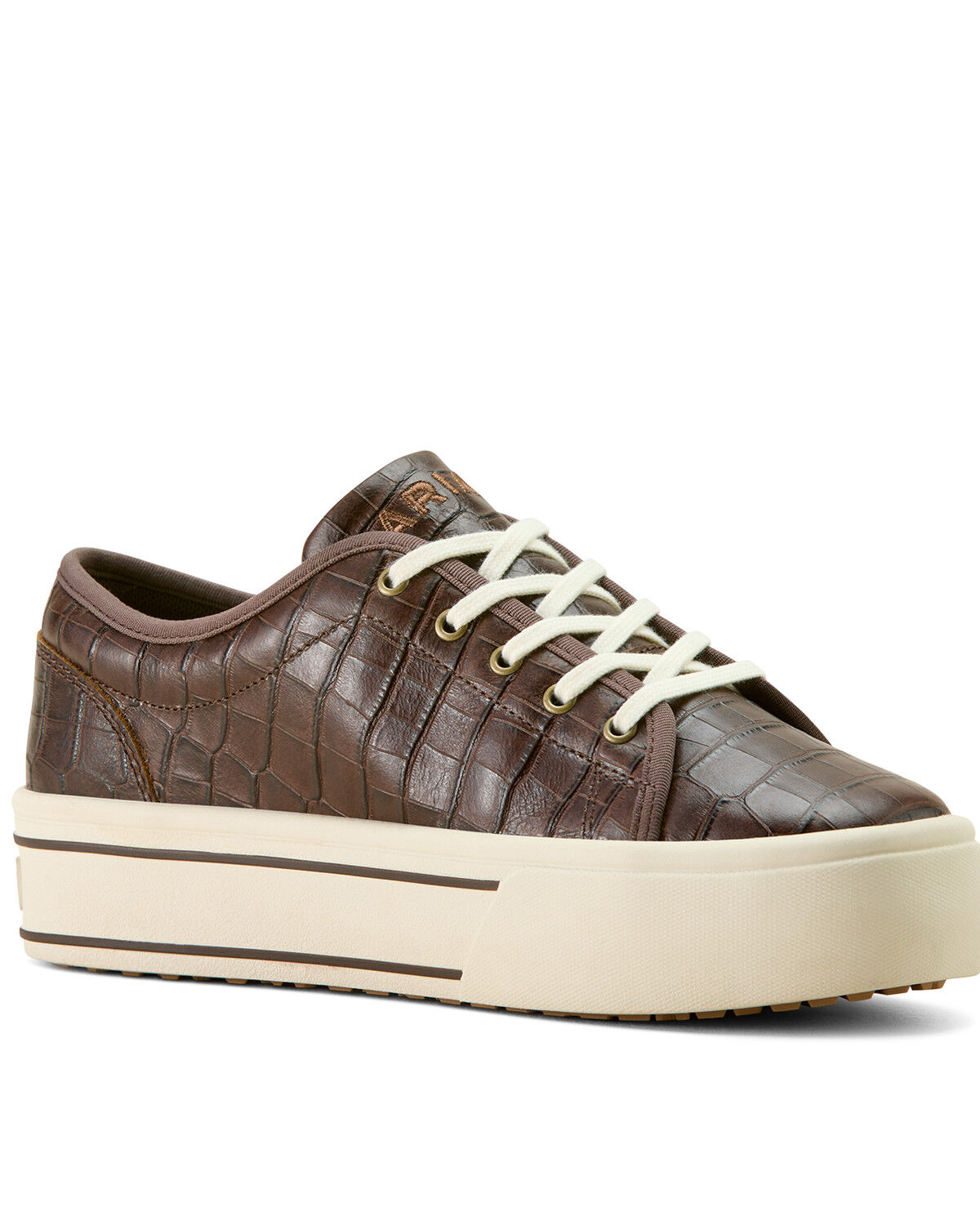 Image #1 - Ariat Women's Skylar Crocodile Print Casual Shoes, Brown, hi-res