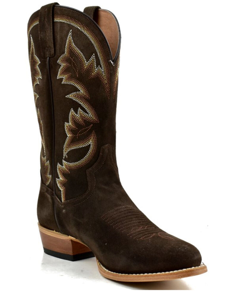 Dan Post Men's Becker Western Boots - Round Toe, Dark Brown, hi-res