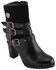 Image #1 - Milwaukee Leather Women's Block Heel Triple Strap Riding Boots - Round Toe, Black, hi-res