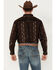 Scully Men's Jacquard Southwestern Stripe Long Sleeve Snap Shirt, Brown, hi-res