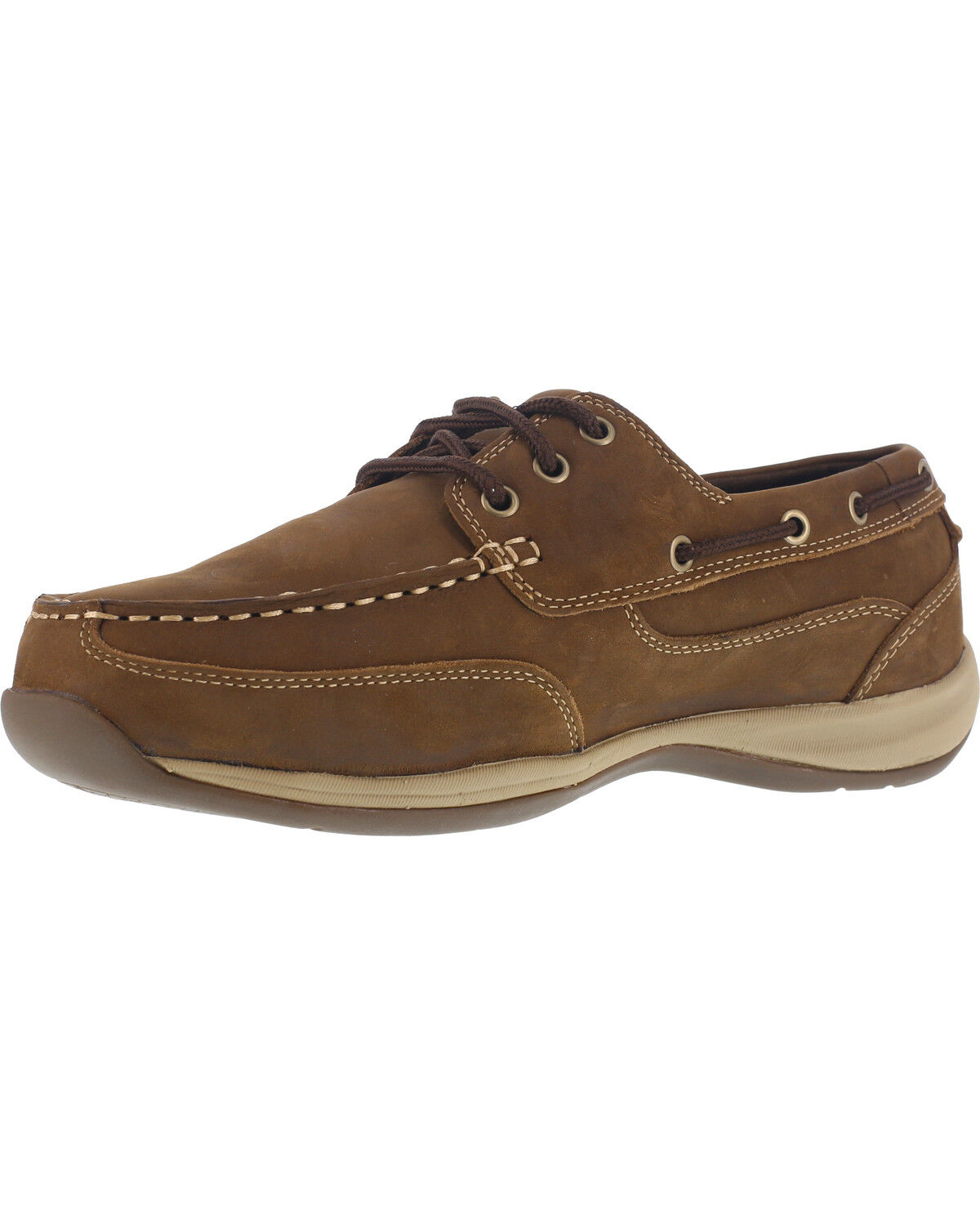 Image #2 - Reebok Men's Sailing Club Construction Shoes - Steel Toe, Brown, hi-res