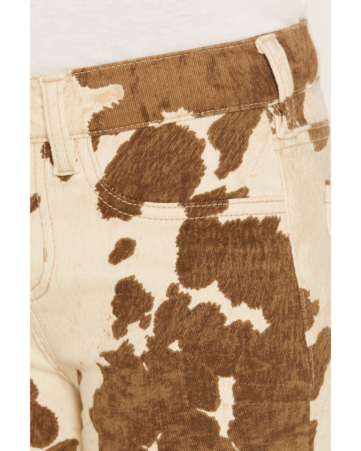 Image #2 - Shyanne Girls' Lacey Pony Print Print Pull-On Flare Denim Jeans, Cow Print, hi-res