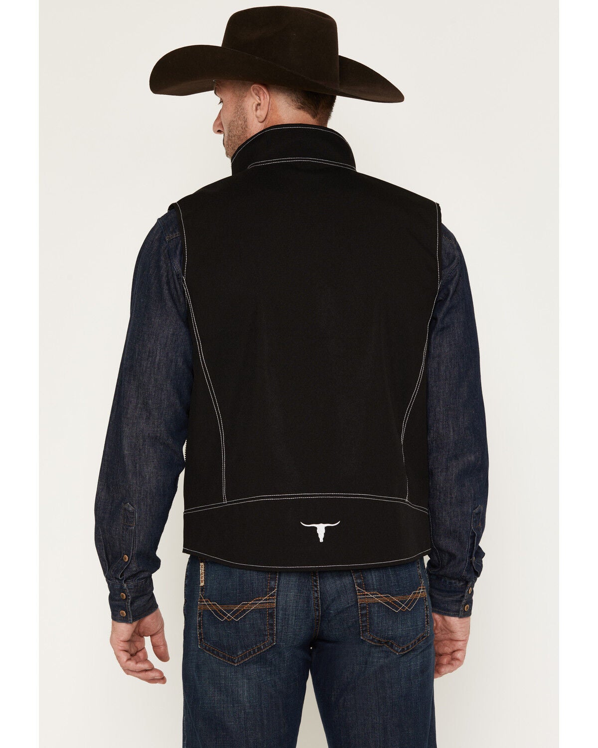 Image #4 - Cowboy Hardware Men's Fence Tech Woodsman Vest, Black, hi-res