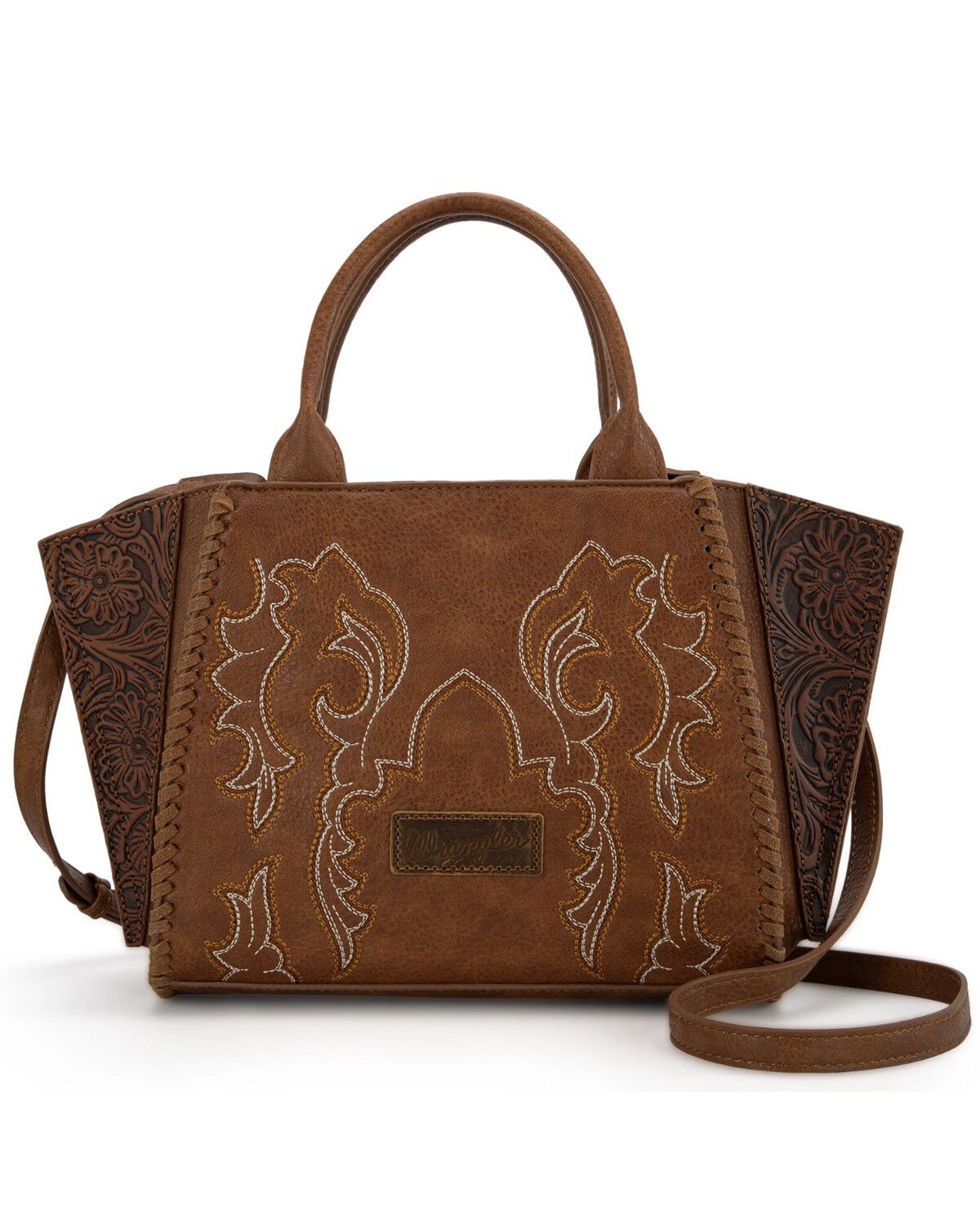 Image #1 - Wrangler Women's Jessie Embroidered Concealed Carry Tote, Brown, hi-res