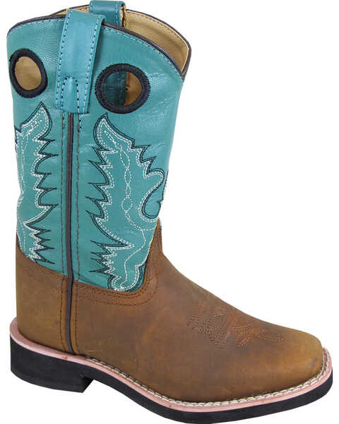 Image #1 - Smoky Mountain Little Girls' Pueblo Western Boots - Broad Square Toe , , hi-res