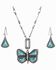 Image #1 - Montana Silversmiths Women's Set Me Free Turquoise Jewelry Set - 2 Piece, Silver, hi-res