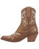 Dingo Women's Primrose Embroidered Western Booties - Snip Toe, Brown, hi-res