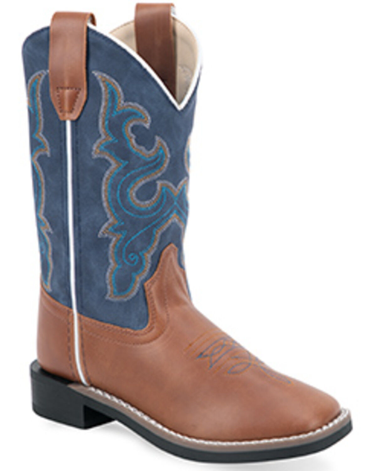 Product Name:  Old West Boys' Ostrich Print Western Boots - Broad Square Toe